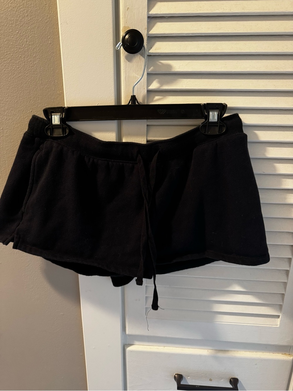 Aeropostale Black Women's Athletic Lounge Shorts with Drawstring